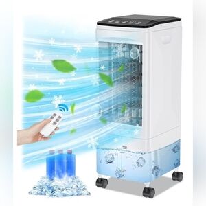 Portable Air Cooler Fan – 3-in-1 Evaporative Cooling, Remote, 6L Tank, Timer